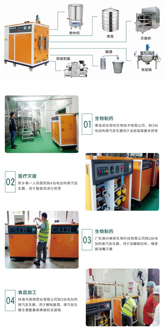 豆制品加工专用小型节能蒸汽发生器产品用途