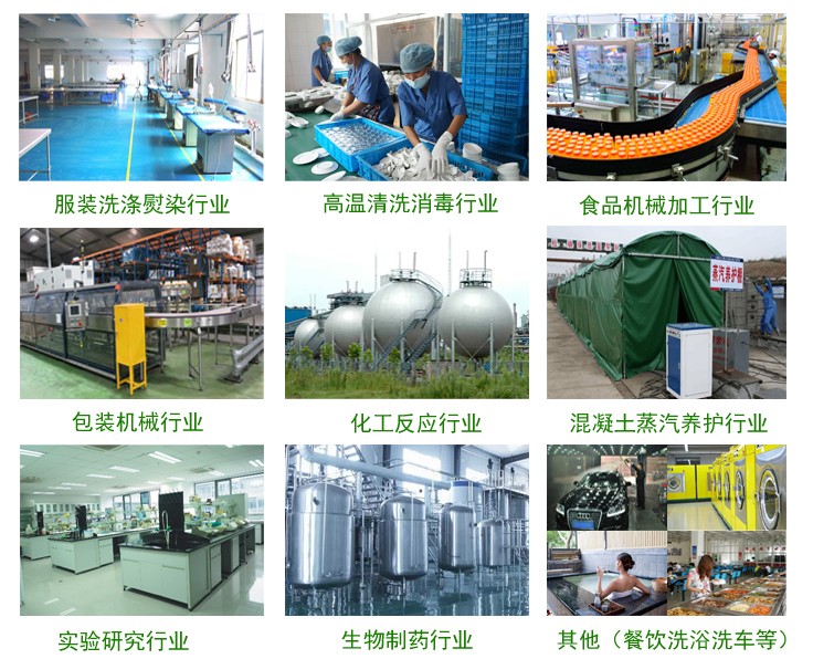 全自动燃气蒸汽发生器(锅炉)适用范围 全自动燃气蒸汽发生器(锅炉)适用范围