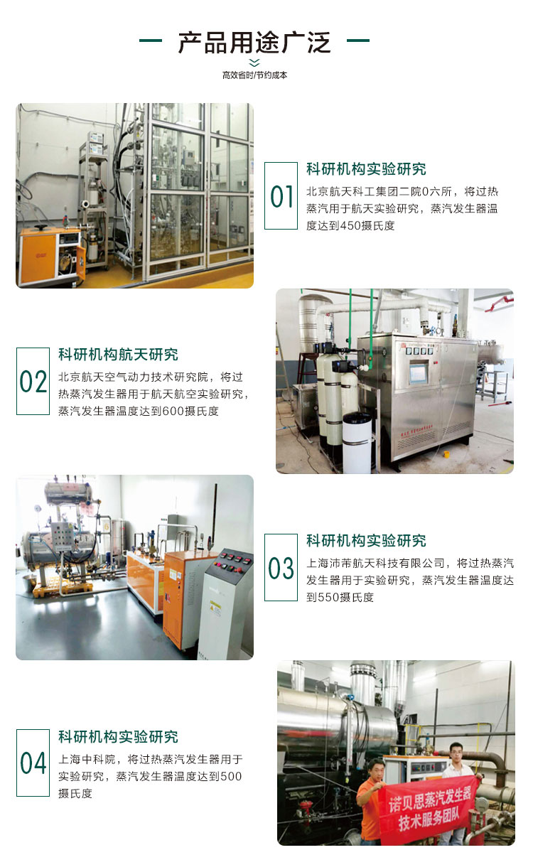 定制高温过热蒸汽发生器产品用途